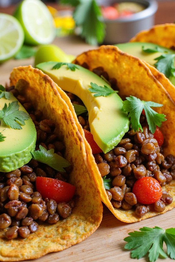 spicy lentil taco delight