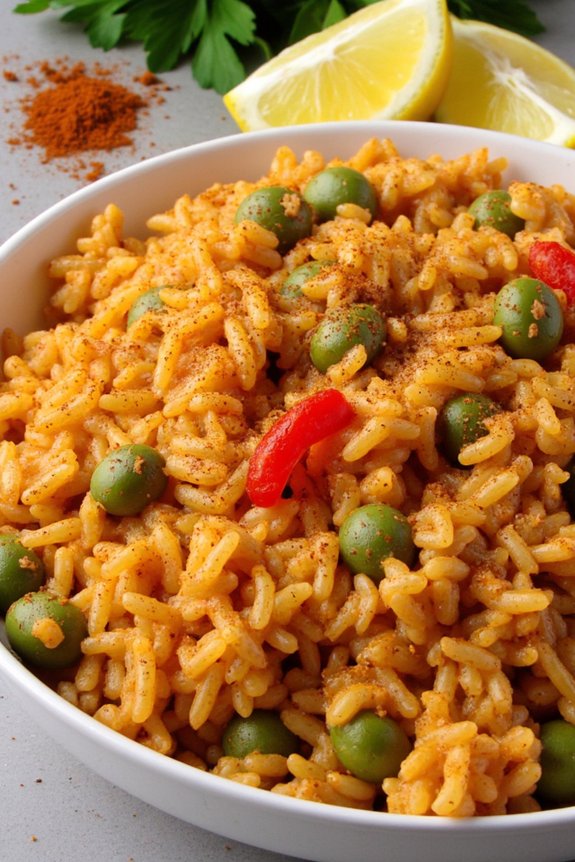 spicy rice with fava beans