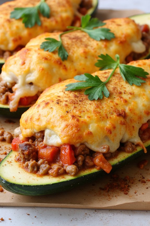 stuffed zucchini with meat