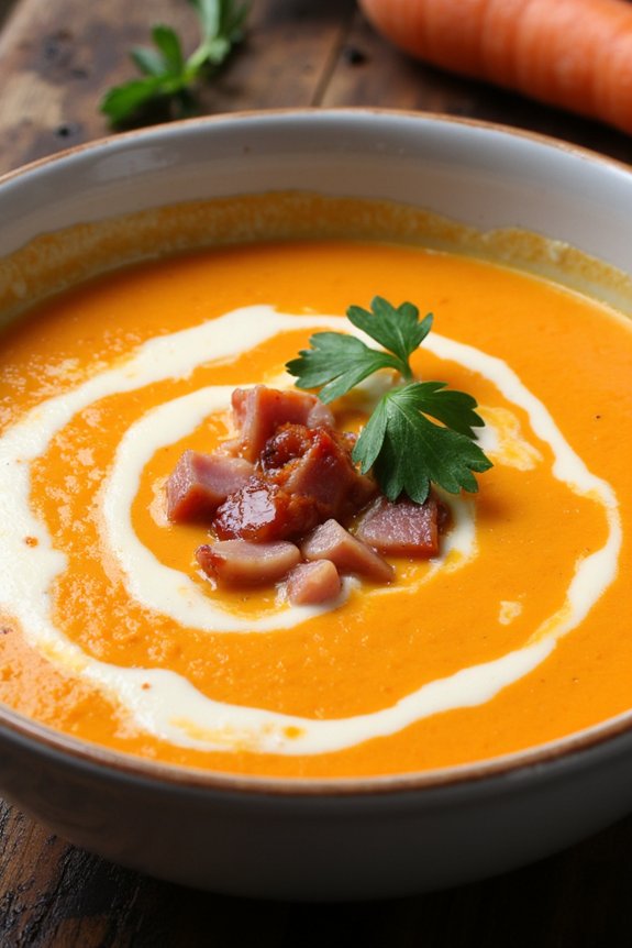 sweet carrot ham potage