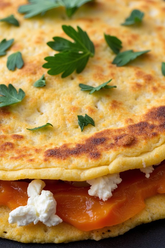 sweet potato goat cheese tortilla