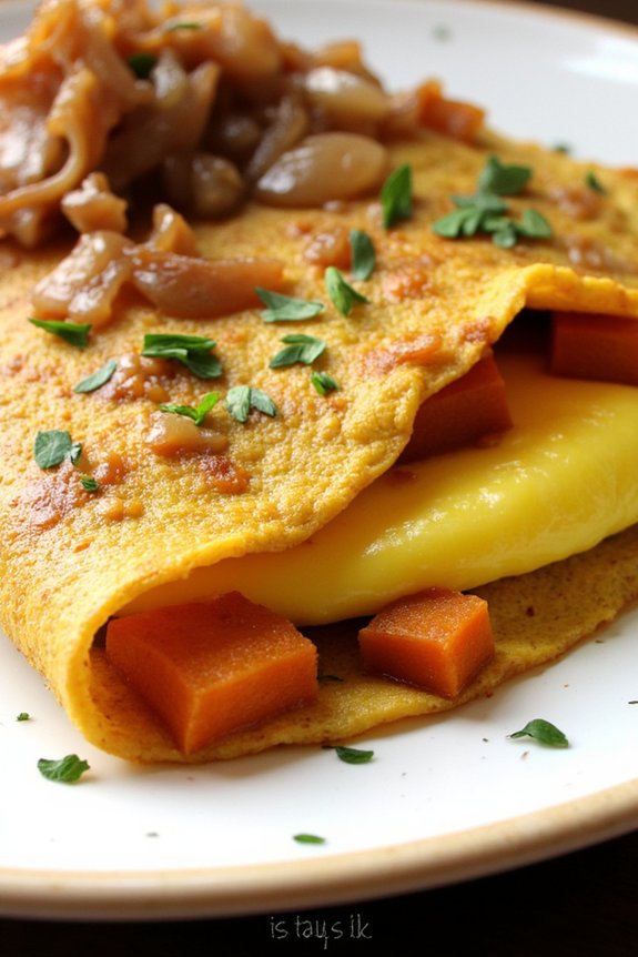 sweet potato onion omelette recipe