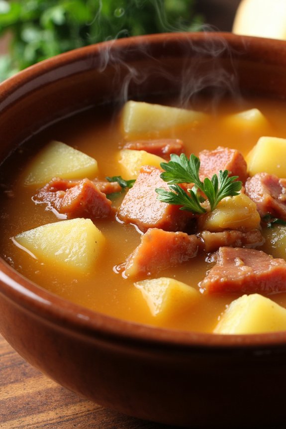sweet smoky ham soup