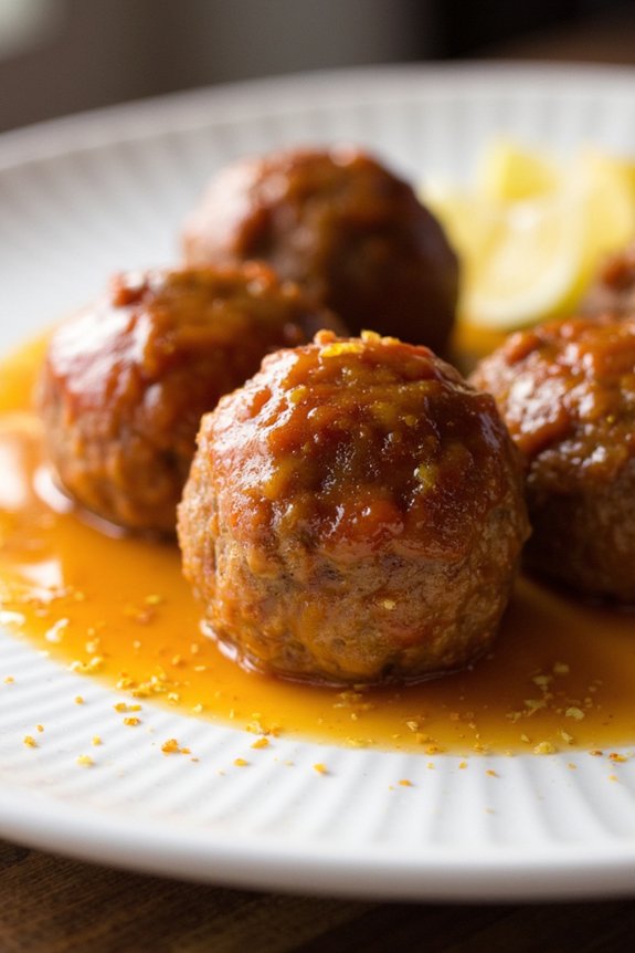 tangy citrus glazed meatballs recipe