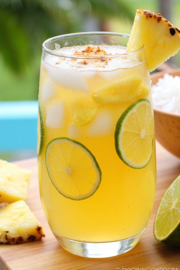 tropical coconut pineapple sangria