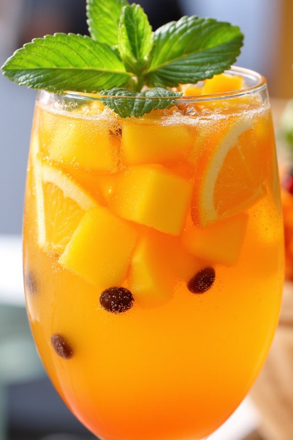 tropical mango passionfruit sangria