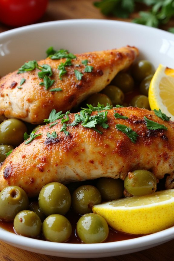 vibrant chicken olive tapas