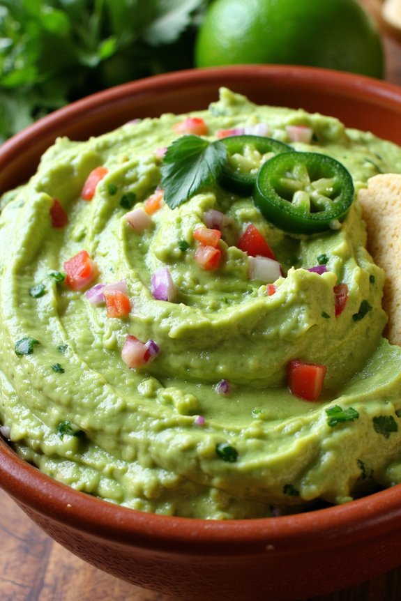 vibrant cilantro lime guacamole