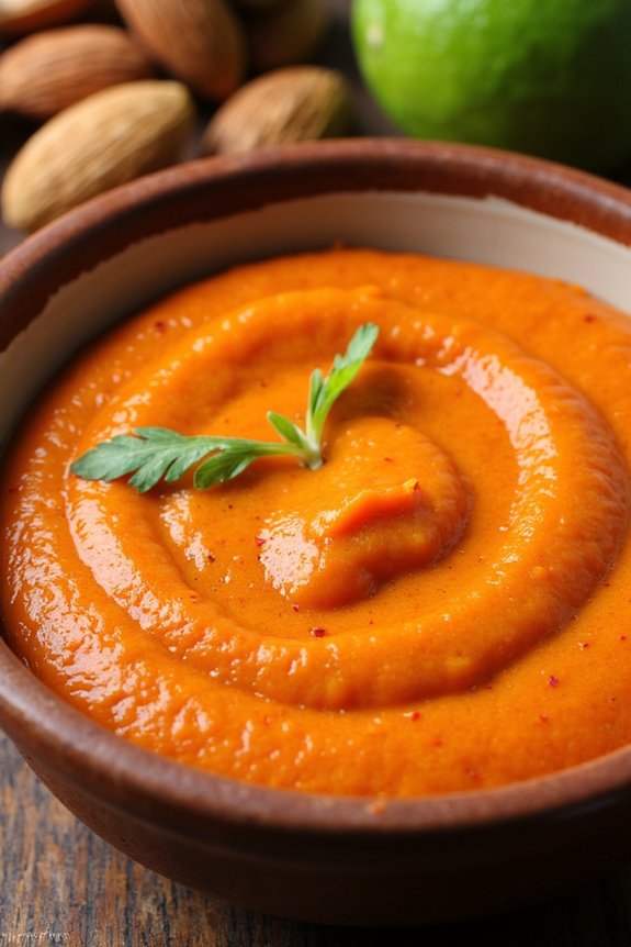 vibrant cilantro lime romesco