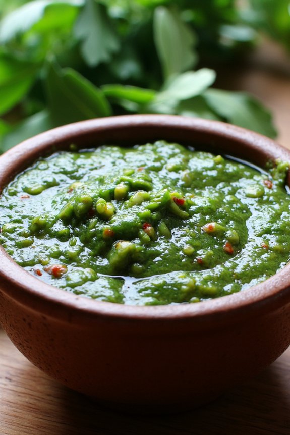 vibrant garlic parsley sauce