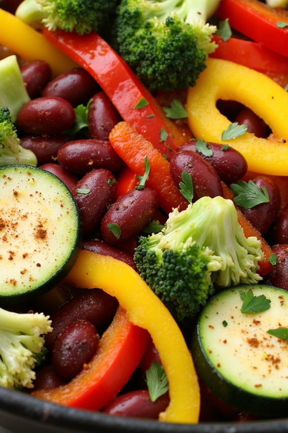 vibrant kidney bean stir fry