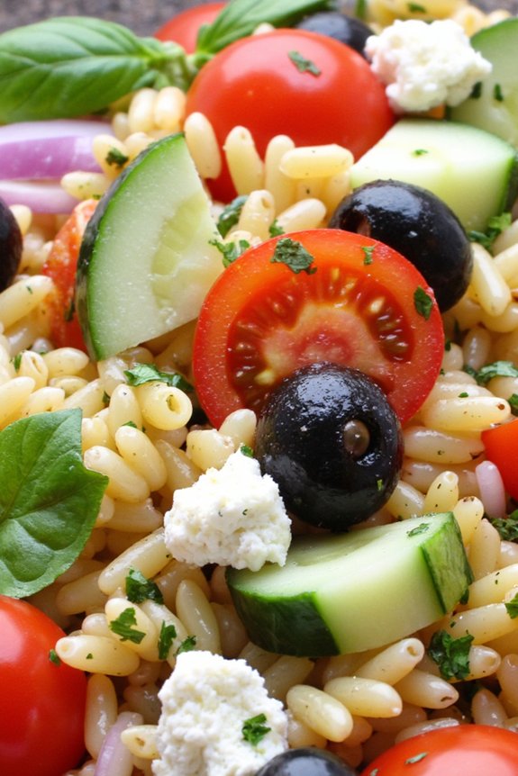 vibrant mediterranean orzo salad