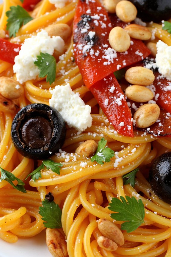 vibrant roasted pepper salad