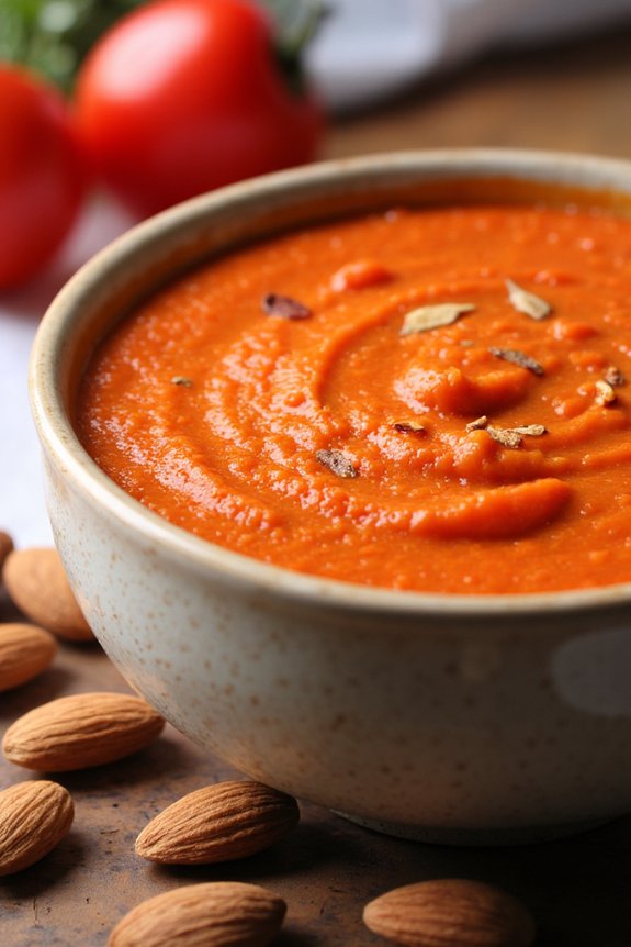 vibrant roasted red pepper dip