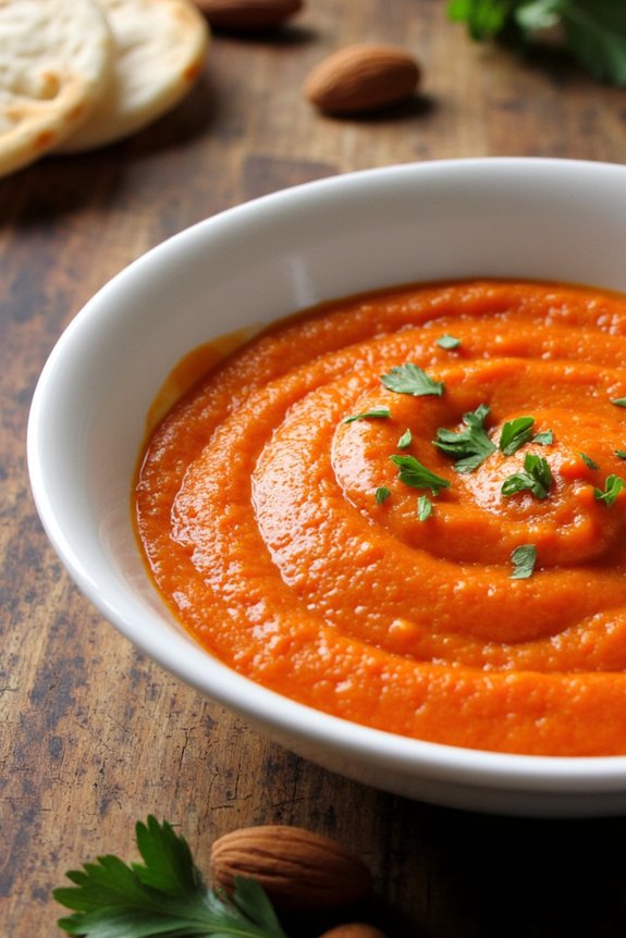 vibrant roasted red pepper sauce