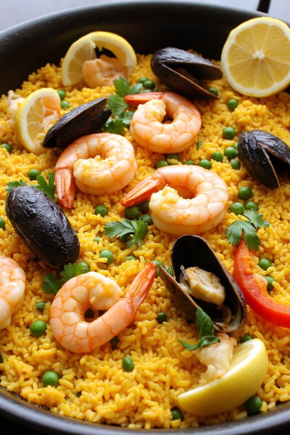 vibrant seafood paella recipe