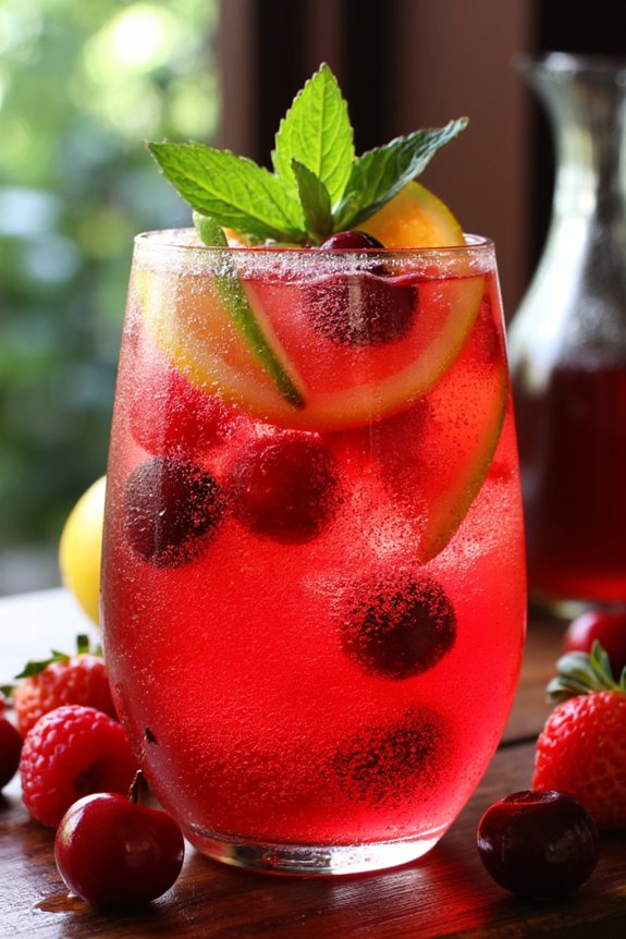 vibrant sparkling berry sangria