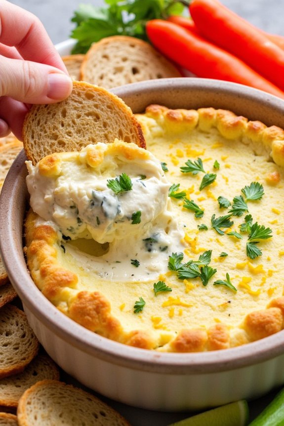 zesty lemon artichoke dip