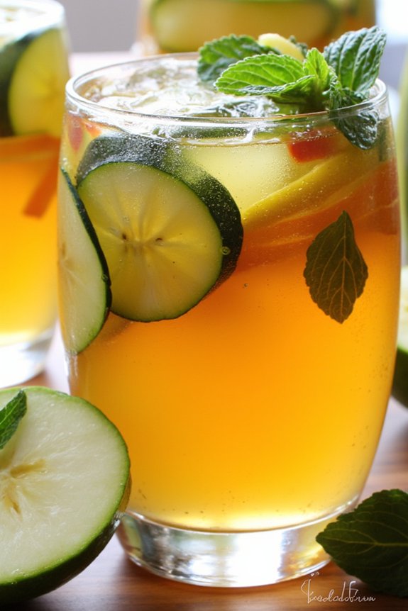 zucchini apple cider sangria