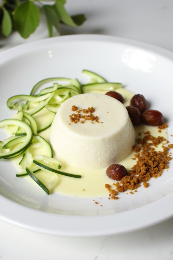 zucchini date panna cotta